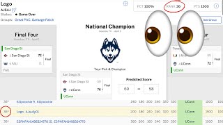 How I made a TOP 50 MARCH MADNESS BRACKET!!! ESPN TOURNAMENT CHALLENGE LEADERBOARD