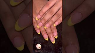 💛 Yellow French Press-On Nails | Summer Nail Design✨ #nails #nailart #pressonnails #shorts