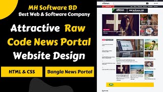 Attractive Bangla News Portal Website Design By HTML & CSS | MH Software BD screenshot 2