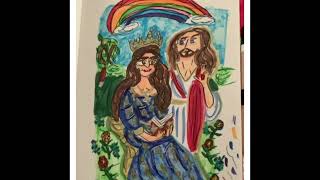 Little Girl In Jesus Drawing Artwork.