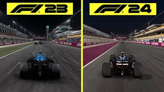 F1 24 vs F1 23 Early Graphics Comparison | Lusail International Circuit | RTX 4080