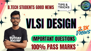 VLSI DESIGN Important Questions | JNTUA | R20 / R23 | Most Repeated 2 & 10 Marks | Score 100% Pass