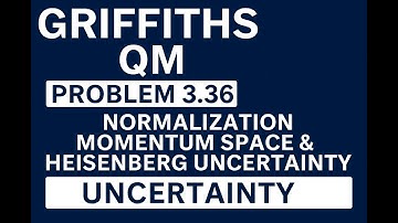 Griffiths QM Problem 3.36 | Normalization, Momentum Space & Heisenberg Uncertainty