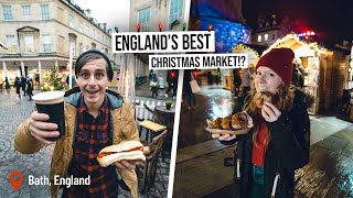 We Found The UK’s BEST Christmas Market!  Mulled Wine, Sausages, Donuts and MORE! (Bath, England)
