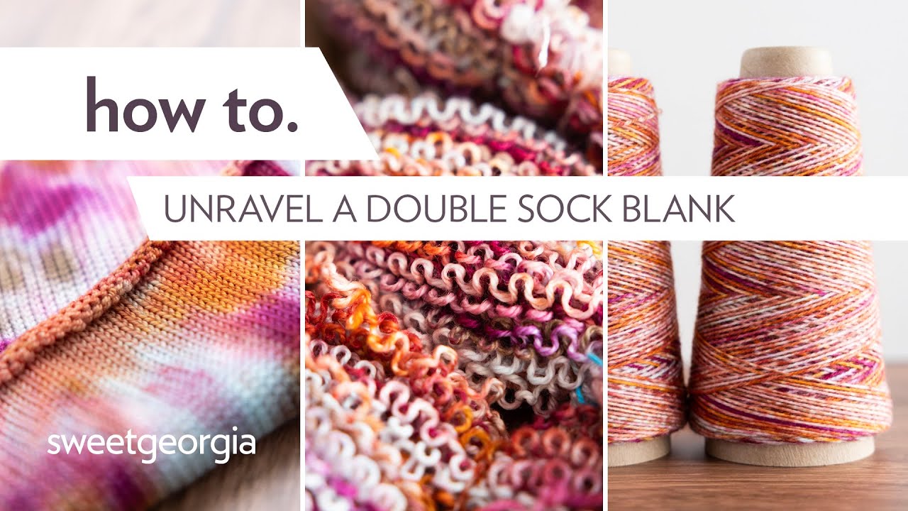How to unravel a Double Stranded Sock Blank // Working with HandDyed