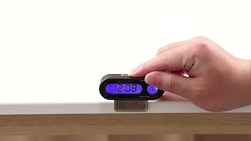 2 in 1 Fashion Car Digital Clock Vehicles Temperature Gauge with LED Backlight for Universal Cars