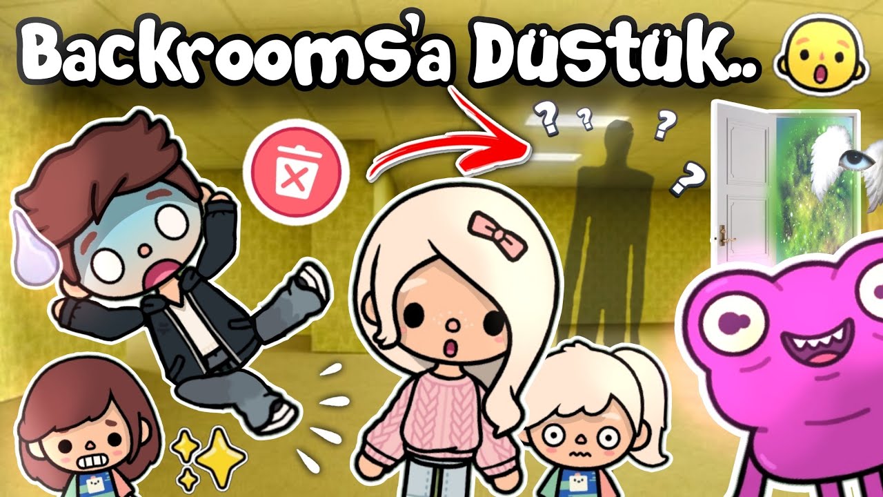 Toca World'de Backrooms'a Düştük!!😳✌🏻 / Toca Boca World Türkçe / Justin Toca