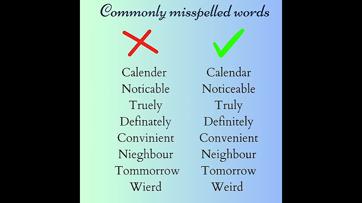 Commonly misspelled words in English  #youtubeshorts #learnenglish #shorts