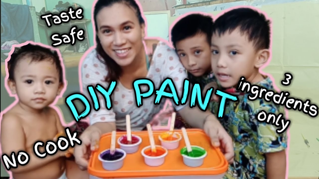 DIY 3 INGREDIENT PAINT STARTER PAINT FOR BABIES ACTIVITIES AT HOME