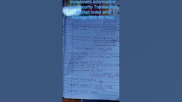 INVESTMENT INFORMATION AND SECURITY TRANSACTION BBS 4TH YEAR