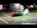 Idiot crashes car in empty parking lot