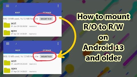 How to mount read-only to write-only on Android 13 and older