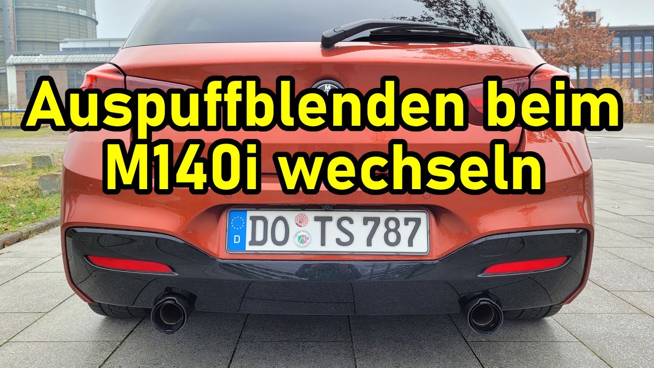 BMW M140i - Auspuffblenden ändern (M Performance Look) F20 F21 - Fake M  Carbon Blenden 