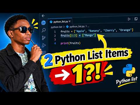 How to Replace 2 Python List Items with 1! 🤯 | Python List Trick