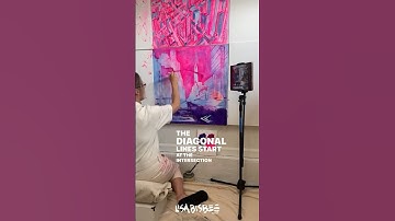 Pull the diagonal lines down to the vanishing point. #howtopaint #paintartist #paintingtutorial