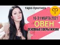 ОВЕН ТАРО ПРОГНОЗ 16 ~ 31 МАРТА 2021. Основные сферы