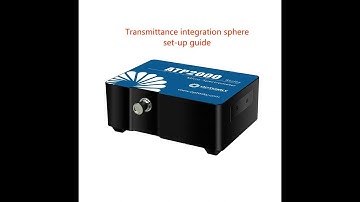 ATP2000P Setting Up System Before Transmittance Measurement