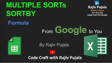 63. Multiple Sorts vs SORTBY in Excel & Google Sheets | Simplified by a Googler