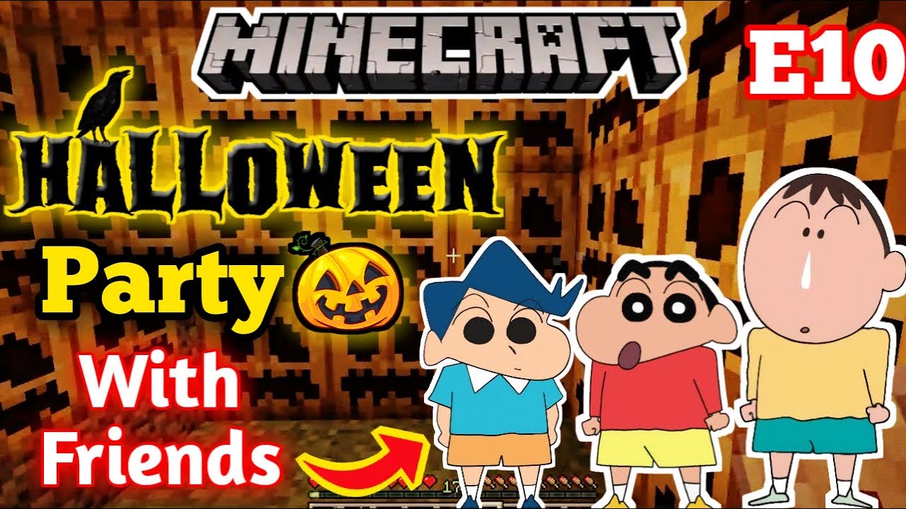 Minecraft Bangla Shinchan's 🎃Halloween Party with Friends Minecraft