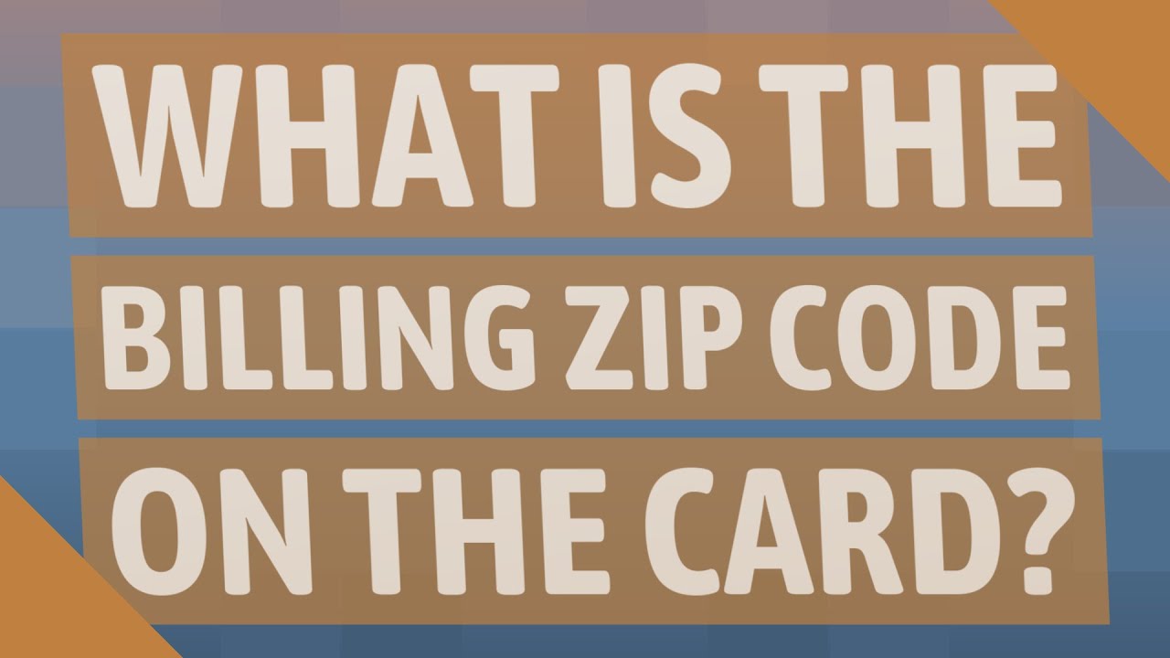 What is the billing zip code on the card?