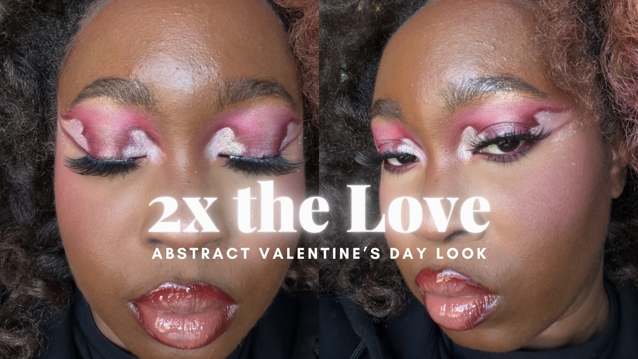 TWIN HEARTS| abstract valentines day makeup look