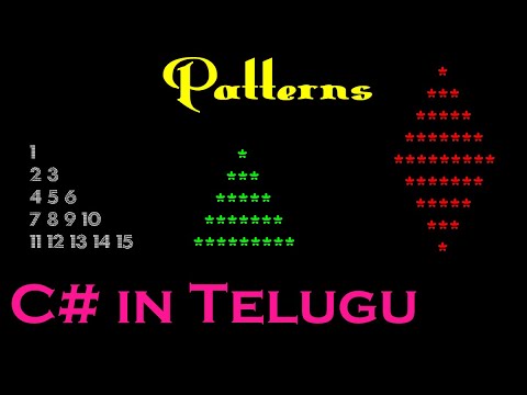 Pattern Programs using c# in telugu by Kotha Abhishek - YouTube
