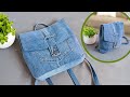 How to Make Your Own Denim Backpack Out of Old Jeans | Bag Tutorial | Upcycle Craft | DIY Backpack