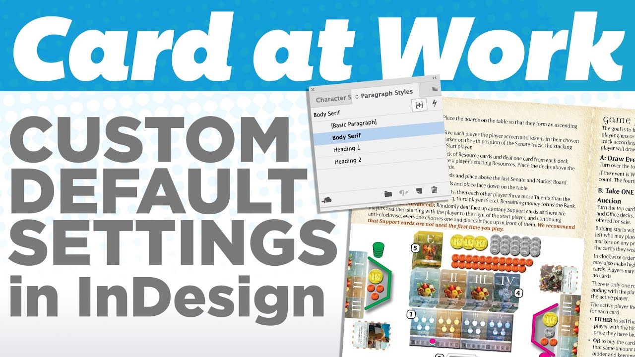 Customize Default Settings in InDesign [Card at Work] YouTube