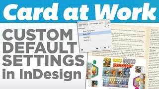 Famous Customize Default Settings in InDesign [Card at Work] Net Worth