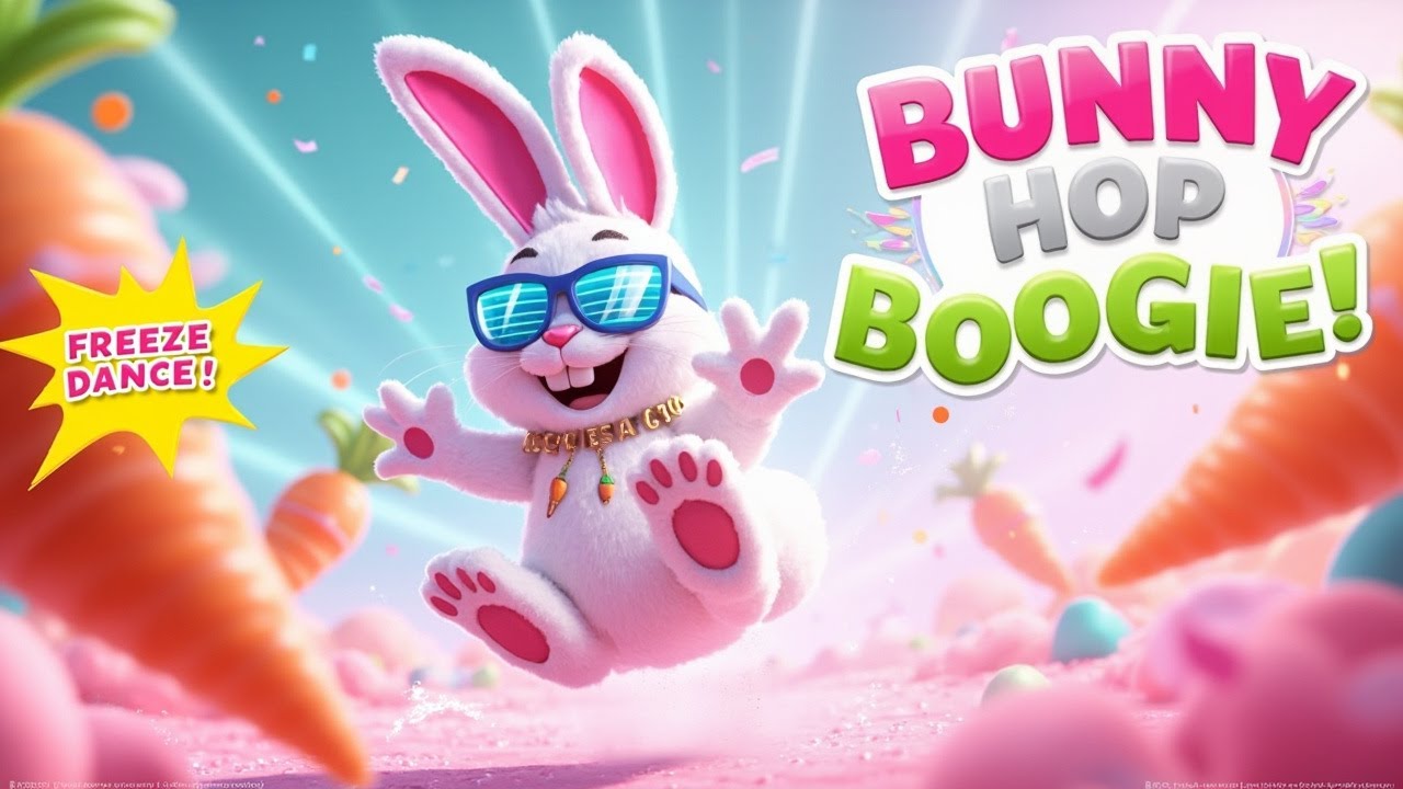 🎵 Bunny Hop Boogie | Fun Dance Song for Kids | Cute Bunny Song with ...