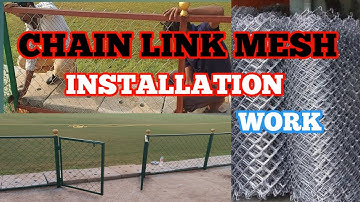 chain link mesh installation work #fabrication #ssalltech99 #chainlinkmesh
