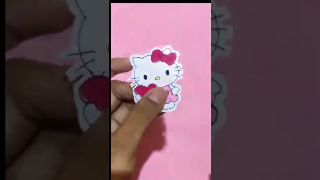 Hello kitty homemade stickers