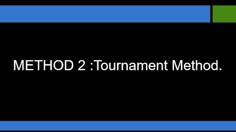 Find Max/Min from an Array Method 2 : Tournament Method.