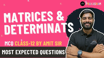 Matrices and Determinats MCQ🔥Drona Batch🎓By - Amit Sir | CHSE & CBSE Board #class12