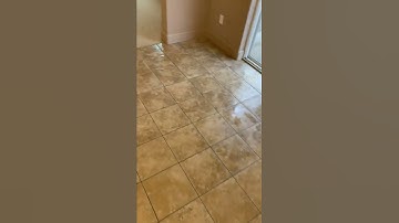 Stripping wax off a tile floor
