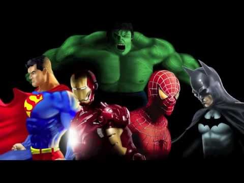 (Digital Speed Painting) Superman, Ironman, Spiderman, Batman, and The Incredible Hulk