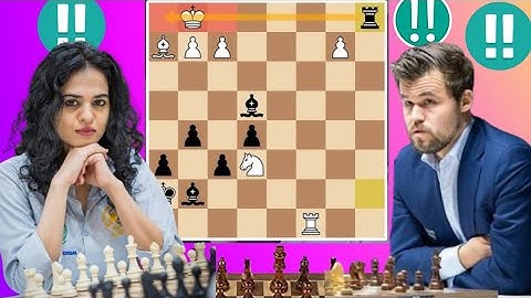 Outstanding Chess Game : 75  | Magnus Carlsen vs Tania Sachdev #chess