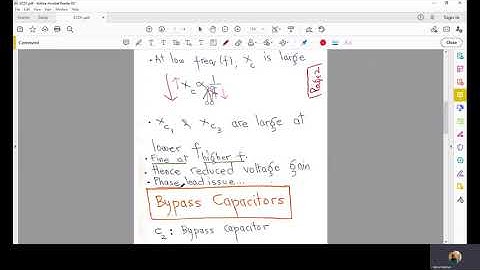 ECD1 | Frequency Response of Amplifier | Coupling Capacitor | Bypass capacitor | Voltage Gain |
