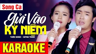KARAOKE Gửi Vào Kỷ Niệm - Thiên Quang ft Quỳnh Trang | Song Ca | Võ Hoàng Karaoke