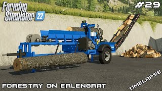 Splitting LOGS with FIREWOOD PROCESSOR | Forestry on ERLENGRAT | Farming Simulator 22 | Episode 29