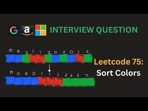 Leetcode 75: Sort Colours | Data Structures and Algorithms Java / C++ / Python