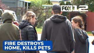 Fire destroys home, business of Salem family of 8; Kills pet cats, birds, turtle