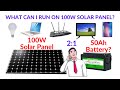 Anu-ano ang Pweding Mapagana sa 100W Solar Panel? | What Can We Run On 100W Off-grid Solar | TAGALOG