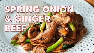 The Secret to ZiChar-Quality Tender Beef with Ginger & Scallion Stir Fry Recipe - 姜葱牛肉