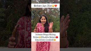 21Lakhs🔴Infosys Mass Hiring Freshers😳🔥