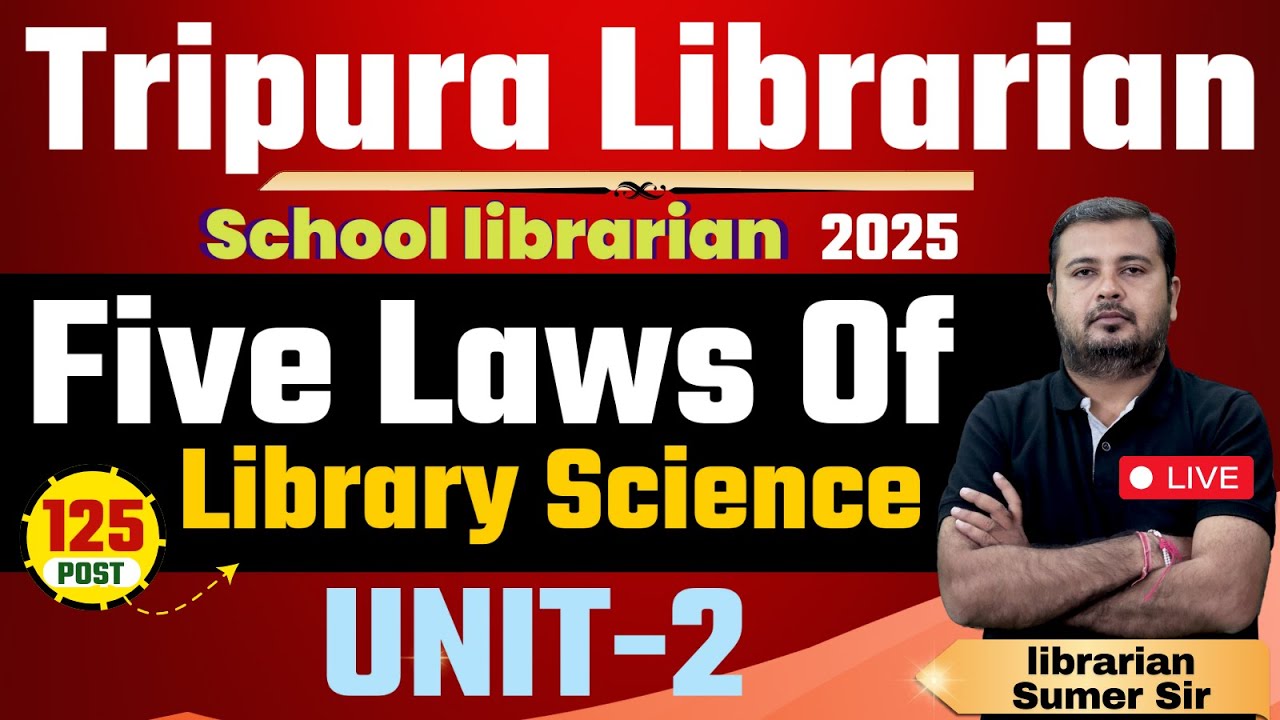 tripura-school-librarian-vacancy-2024-five-law-of-library-science-new