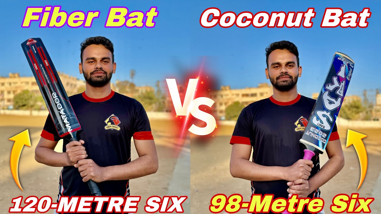 Kis Bat Se Lagen Gey Lambey Lambey Chakkay ?? Fiber Vs Coconut Bat Challenge !! 🔥
