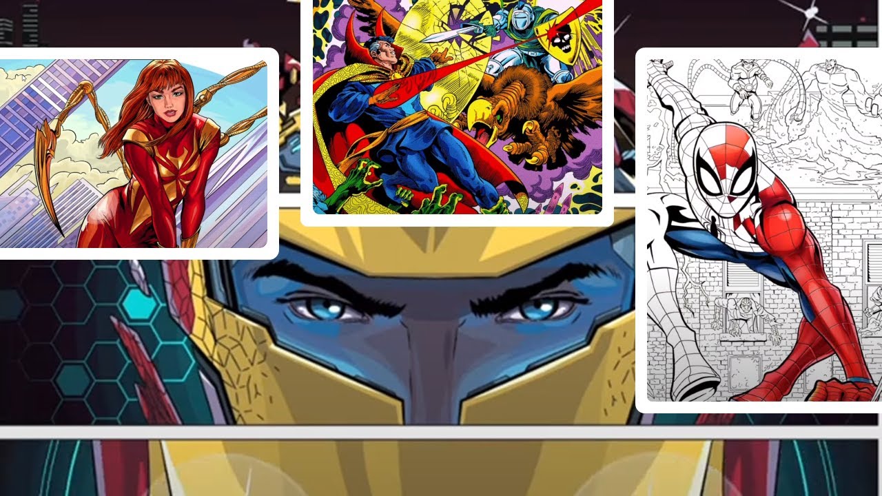 Pintamos a más heroes de Marvel | Happy color - YouTube