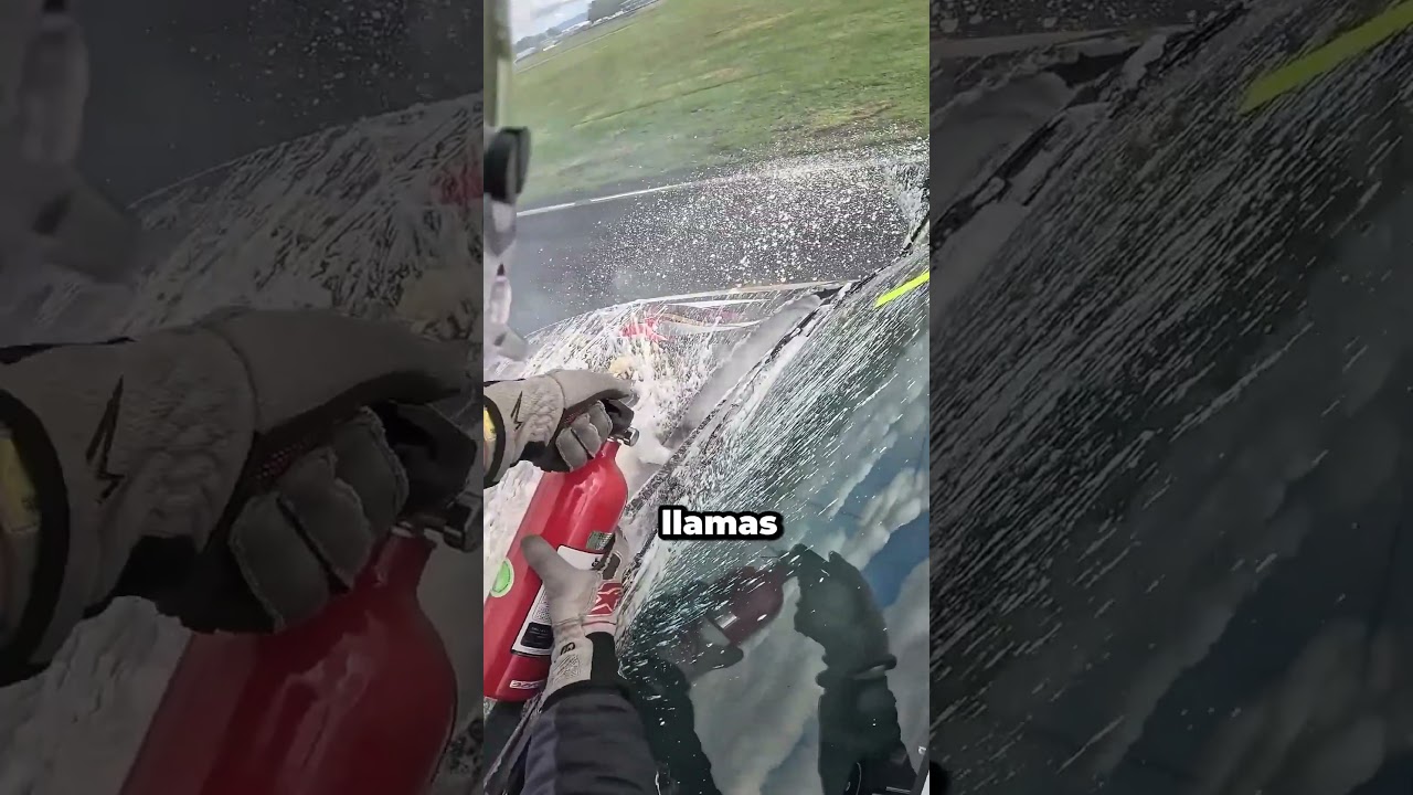 Renunció a la carrera para salvar el auto de su rival 🤯 #racing #cars #hero