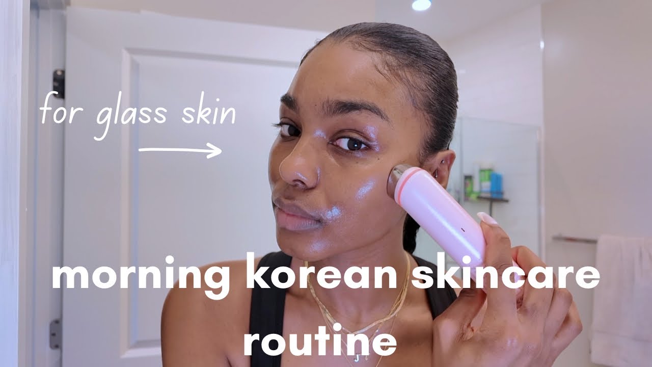 morning skincare routine for glass skin **korean skincare** - YouTube